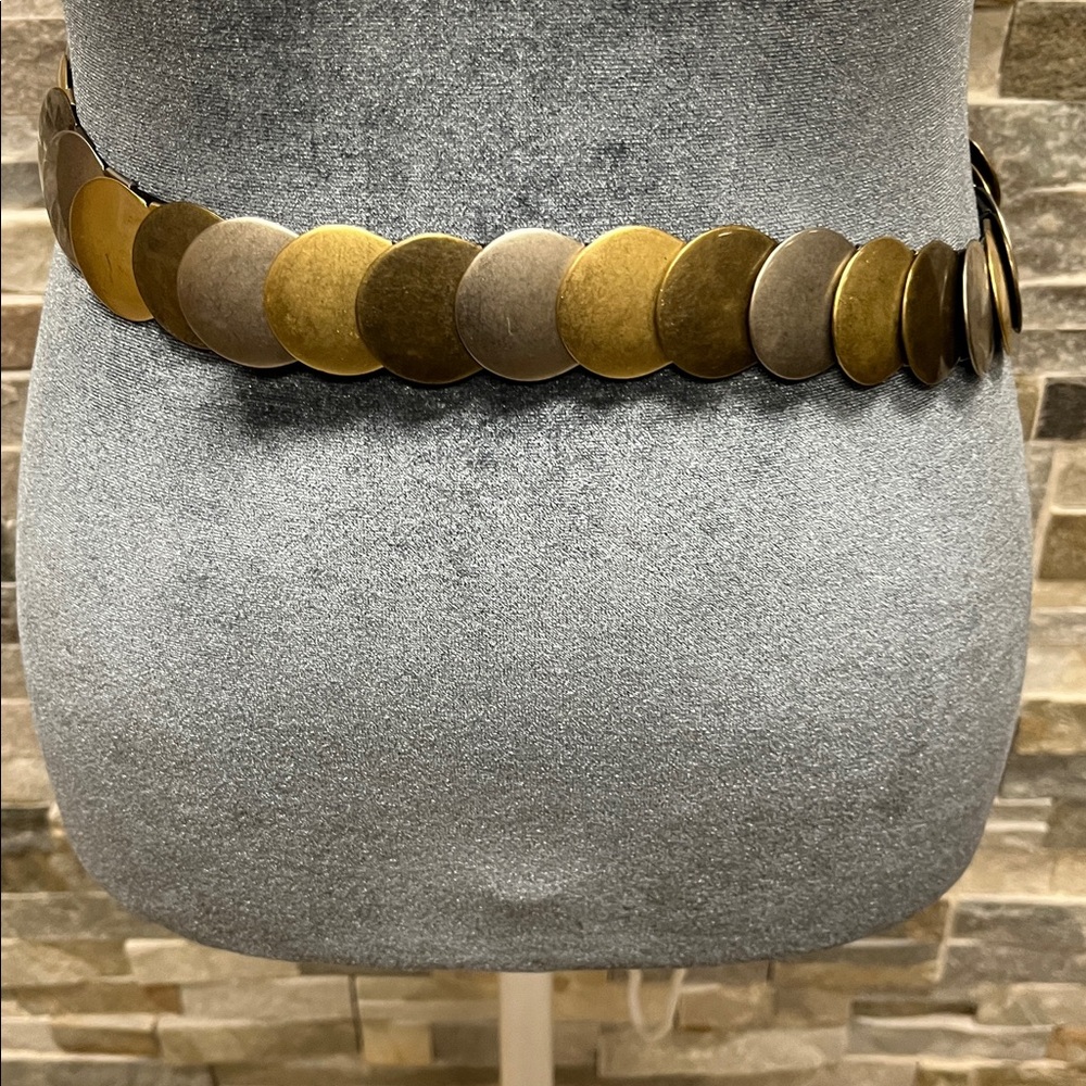 Gold and Bronze Circle Belt - Picture 1 of 7